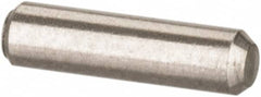 Value Collection - 1/16" Diam x 1/4" Pin Length 316 Stainless Steel Standard Dowel Pin - Bright Finish, 2 Beveled End - Exact Tooling
