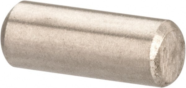 Value Collection - 3/32" Diam x 1/4" Pin Length 316 Stainless Steel Standard Dowel Pin - Bright Finish, 2 Beveled End - Exact Tooling