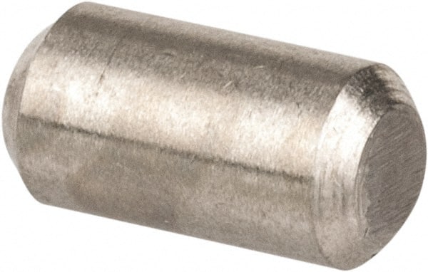 Value Collection - 1/8" Diam x 1/4" Pin Length 316 Stainless Steel Standard Dowel Pin - Bright Finish, 2 Beveled End - Exact Tooling