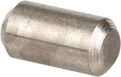 Value Collection - 1/8" Diam x 1/4" Pin Length 316 Stainless Steel Standard Dowel Pin - Bright Finish, 2 Beveled End - Exact Tooling