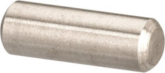 Value Collection - 1/8" Diam x 3/8" Pin Length 316 Stainless Steel Standard Dowel Pin - Bright Finish, 2 Beveled End - Exact Tooling