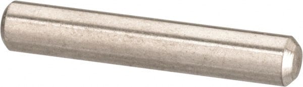 Value Collection - 1/8" Diam x 1/2" Pin Length 316 Stainless Steel Standard Dowel Pin - Bright Finish, 2 Beveled End - Exact Tooling