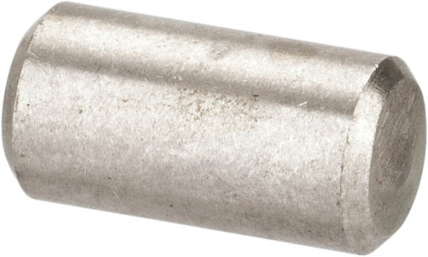 Value Collection - 3/16" Diam x 3/8" Pin Length 316 Stainless Steel Standard Dowel Pin - Bright Finish, 2 Beveled End - Exact Tooling