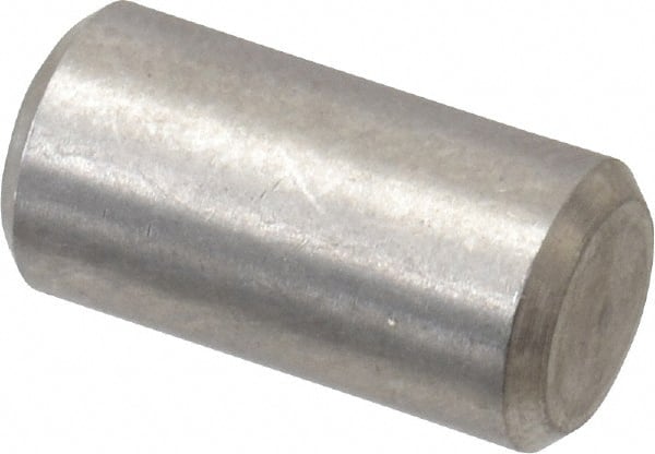 Value Collection - 1/4" Diam x 1/2" Pin Length 316 Stainless Steel Standard Dowel Pin - Bright Finish, 2 Beveled End - Exact Tooling