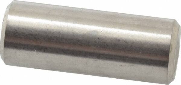 Value Collection - 3/8" Diam x 1" Pin Length 316 Stainless Steel Standard Dowel Pin - Bright Finish, 2 Beveled End - Exact Tooling