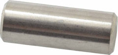 Value Collection - 3/8" Diam x 1" Pin Length 316 Stainless Steel Standard Dowel Pin - Bright Finish, 2 Beveled End - Exact Tooling