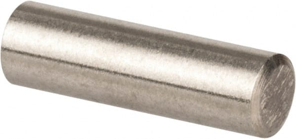 Value Collection - 3mm Diam x 10mm Pin Length 316 Stainless Steel Standard Dowel Pin - Bright Finish, 1 Rounded End - Exact Tooling