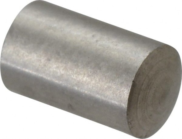 Value Collection - 4mm Diam x 6mm Pin Length 316 Stainless Steel Standard Dowel Pin - Bright Finish, 1 Rounded End - Exact Tooling