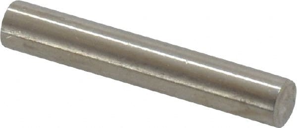 Value Collection - 4mm Diam x 24mm Pin Length 316 Stainless Steel Standard Dowel Pin - Bright Finish, 1 Rounded End - Exact Tooling
