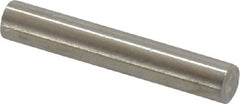 Value Collection - 4mm Diam x 24mm Pin Length 316 Stainless Steel Standard Dowel Pin - Bright Finish, 1 Rounded End - Exact Tooling