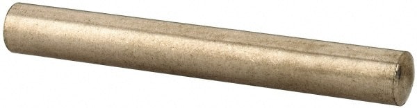 Value Collection - 4mm Diam x 32mm Pin Length 316 Stainless Steel Standard Dowel Pin - Bright Finish, 1 Rounded End - Exact Tooling