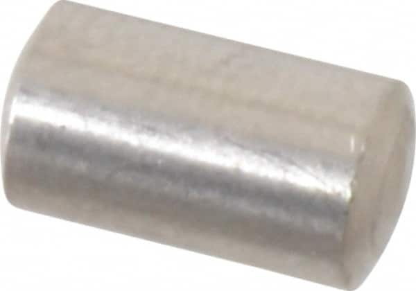 Value Collection - 5mm Diam x 8mm Pin Length 316 Stainless Steel Standard Dowel Pin - Bright Finish, 1 Rounded End - Exact Tooling