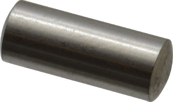 Value Collection - 5mm Diam x 12mm Pin Length 316 Stainless Steel Standard Dowel Pin - Bright Finish, 1 Rounded End - Exact Tooling