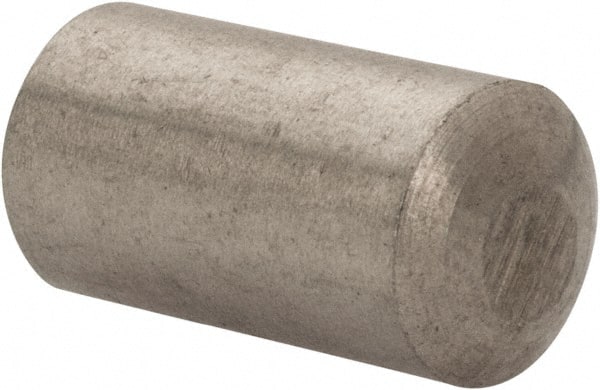 Value Collection - 6mm Diam x 10mm Pin Length 316 Stainless Steel Standard Dowel Pin - Bright Finish, 1 Rounded End - Exact Tooling
