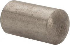 Value Collection - 6mm Diam x 10mm Pin Length 316 Stainless Steel Standard Dowel Pin - Bright Finish, 1 Rounded End - Exact Tooling