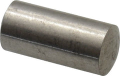 Value Collection - 6mm Diam x 12mm Pin Length 316 Stainless Steel Standard Dowel Pin - Bright Finish, 1 Rounded End - Exact Tooling