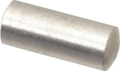 Value Collection - 6mm Diam x 14mm Pin Length 316 Stainless Steel Standard Dowel Pin - Bright Finish, 1 Rounded End - Exact Tooling