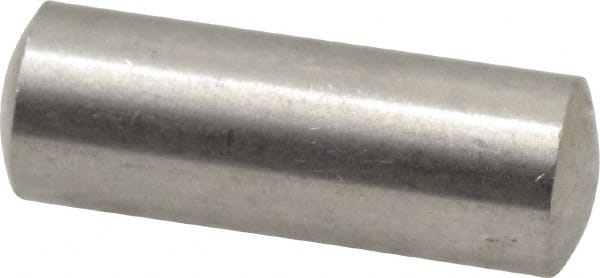 Value Collection - 6mm Diam x 16mm Pin Length 316 Stainless Steel Standard Dowel Pin - Bright Finish, 1 Rounded End - Exact Tooling