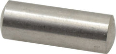 Value Collection - 6mm Diam x 16mm Pin Length 316 Stainless Steel Standard Dowel Pin - Bright Finish, 1 Rounded End - Exact Tooling