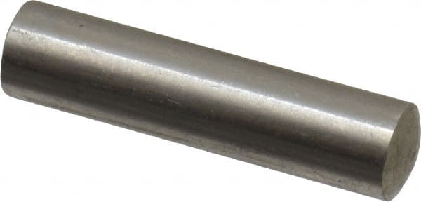 Value Collection - 6mm Diam x 24mm Pin Length 316 Stainless Steel Standard Dowel Pin - Bright Finish, 1 Rounded End - Exact Tooling