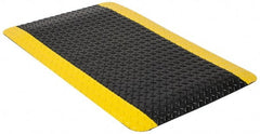 PRO-SAFE - 44' Long x 4' Wide, Dry Environment, Anti-Fatigue Matting - Black & Yellow, Vinyl with Vinyl Sponge Base, Beveled on 4 Sides - Exact Tooling