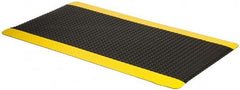 PRO-SAFE - 5' Long x 3' Wide, Dry Environment, Anti-Fatigue Matting - Black with Yellow Borders, Vinyl with Vinyl Sponge Base, Beveled on 4 Sides - Exact Tooling
