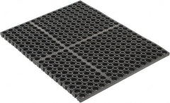 PRO-SAFE - 2' Long, Dry/Wet Environment, Anti-Fatigue Matting - Black, SBR Rubber with Rubber Base - Exact Tooling