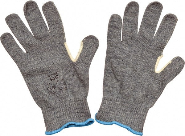 Ansell - Size 2XL (11), ANSI Cut Lvl 4, Abrasion Lvl 2, Kevlar/Polycotton Cut Resistant Gloves - Kevlar/Poly/Cotton Lining, Knit Wrist, Gray, Paired - Exact Tooling