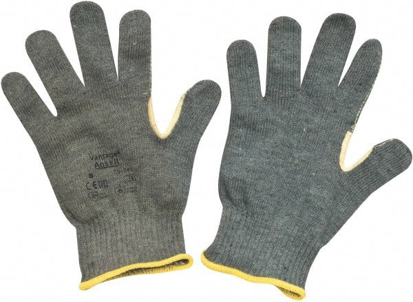 Ansell - Size M (8), ANSI Cut Lvl 4, Abrasion Lvl 2, Kevlar/Polycotton Cut Resistant Gloves - Kevlar/Poly/Cotton Lining, Knit Wrist, Gray, Paired - Exact Tooling