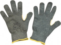 Ansell - Size M (8), ANSI Cut Lvl 4, Abrasion Lvl 2, Kevlar/Polycotton Cut Resistant Gloves - Kevlar/Poly/Cotton Lining, Knit Wrist, Gray, Paired - Exact Tooling
