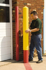 Eagle - 5" Deep x 56" High, 4" Bollard Cover - Red, High Density Polyethylene, 4 Lb, Smooth Surface - Exact Tooling