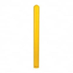 Eagle - 5" Deep x 56" High, 4" Bollard Cover - Yellow, High Density Polyethylene, 4 Lb, Smooth Surface - Exact Tooling