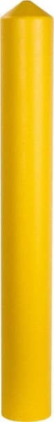 Eagle - 7-1/4" Wide x 7-1/4" Deep x 56" High, 6" Bollard Cover - Yellow, High Density Polyethylene, 6 Lb, Smooth Surface - Exact Tooling