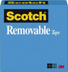 3M - 3/4" x 72 Yd Translucent Rubber Adhesive Transparent Tape - PVC Film Backing, 2.3 mil Thick - Exact Tooling