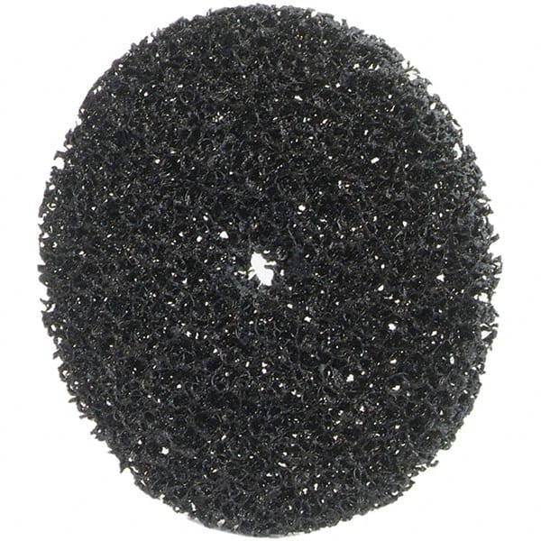 Merit Abrasives - 6" Very Coarse Grade Deburring Disc - 1/2" Center Hole, Arbor Connection, 4,000 Max RPM - Exact Tooling