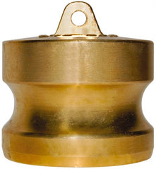 EVER-TITE Coupling Products - 2" Brass Cam & Groove Suction & Discharge Hose Dust Plug For Use with Couplers - Part DP, 350 Max psi - Exact Tooling