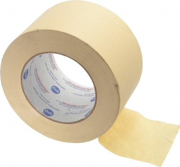 Intertape - 3" Wide x 60 Yd Long White Paper Masking Tape - Series PG5, 6.3 mil Thick, 25 In/Lb Tensile Strength - Exact Tooling