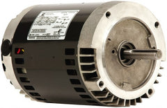US Motors - 1-1/2 Max hp, 1,800 Max RPM, Single Cap Start Electric AC DC Motor - 115/208-230 V Input, Single Phase, 56C Frame, 5/8" Shaft Diam, C-Face Mount, ODP Enclosure - Exact Tooling