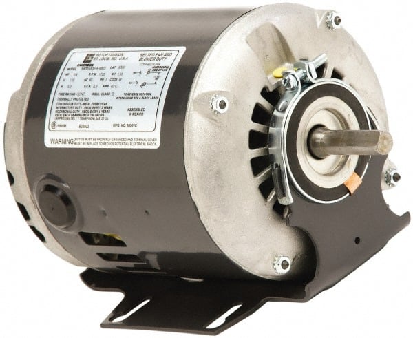 US Motors - 1/4 Max hp, 1,200 Max RPM, Split Phase Electric AC DC Motor - 208-230 V Input, Single Phase, 56 Frame, 5/8" Shaft Diam, Belly Band Mount, ODP Enclosure - Exact Tooling