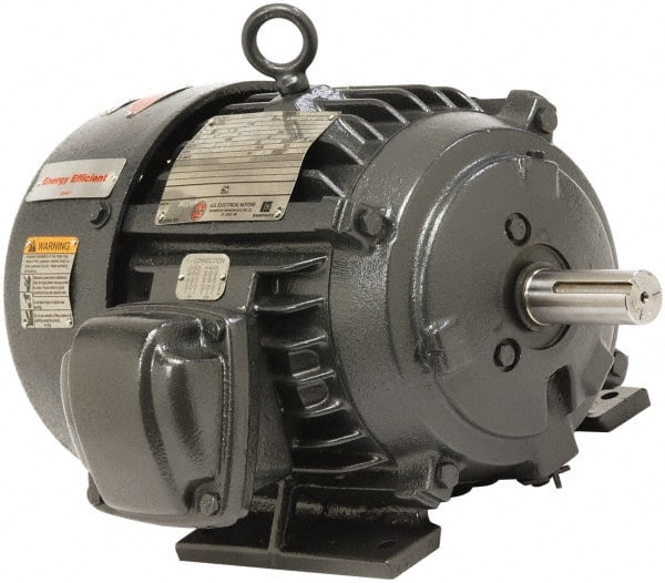 US Motors - 1/3 Max hp, 3,600 Max RPM, Single Cap Start Electric AC DC Motor - 115/208-230 V Input, Single Phase, 56 Frame, 5/8" Shaft Diam, Rigid Base Mount, TEFC Enclosure - Exact Tooling