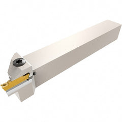Iscar - HELI, External, Right Hand, 0.118 to 1/8" Groove Width, Indexable Grooving Tool Holder - GRIP 3.., HGN 30.. Insert Compatibility, 1-1/4" Shank Height, 1-1/4" Shank Width, 7" OAL - Exact Tooling