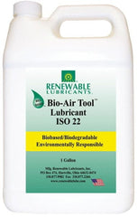 Renewable Lubricants - 1 Gal Bottle, ISO 22, Air Tool Oil - -40°F to 420°, 22.4 Viscosity (cSt) at 40°C, 4.9 Viscosity (cSt) at 100°C, Series Bio-Air - Exact Tooling