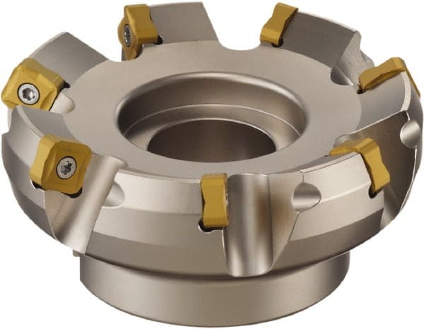 Sumitomo - 3" Cut Diam, 1" Arbor Hole, 0.314" Max Depth of Cut, 25° Indexable Chamfer & Angle Face Mill - 8 Inserts, SNMT 1205 Insert, Right Hand Cut, Series SumiMill - Exact Tooling