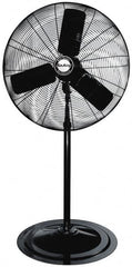 Air King - 30" Blade, 1/4 hp, 7,400 Max CFM, Single Phase Non-Oscillating Pedestal Fan - 2.04 Amps, 120 Volts, 3 Speed - Exact Tooling