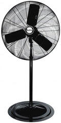 Air King - 30" Blade, 1/4 hp, 7,400 Max CFM, Single Phase Oscillating Pedestal Fan - 2.04 Amps, 120 Volts, 3 Speed - Exact Tooling