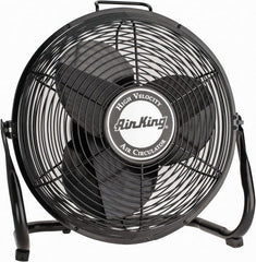Air King - 14" Blade, 1/20 hp, 1,180, 1,470 & 1,650 CFM, Industrial Circulation Fan - Floor Stand, 120V Volts, 3 Speed - Exact Tooling