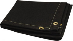 Steiner - 10' High x 8' Wide Coated Fiberglass Welding Blanket - Black, Grommet - Exact Tooling