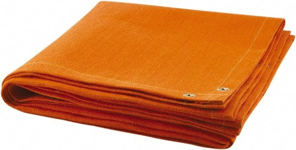 Steiner - 6' High x 8' Wide Fiberglass Welding Blanket - Orange, Grommet - Exact Tooling