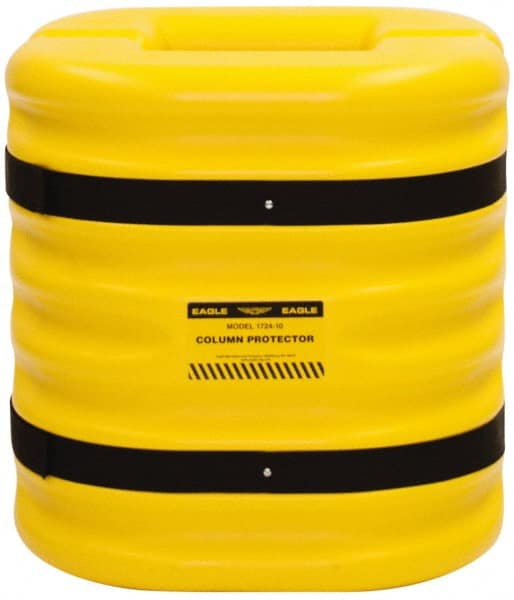 Eagle - 24" Wide x 24" Deep x 24" High, High Density Polyethylene Column Protector - Fits 10" Columns, Yellow - Exact Tooling