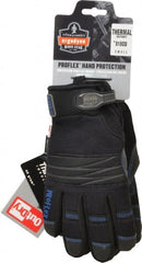 Ergodyne - Size S PVC Coated Cold Protection & Waterproof Work Gloves - Palm & Fingers Coated, Hook & Loop Cuff, Black, Paired - Exact Tooling
